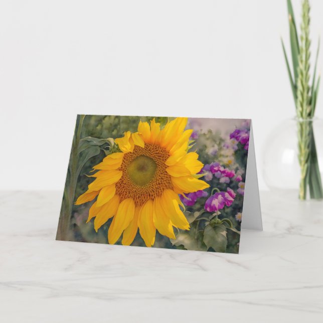 Carte de note sur les fleurs du jardin de tourneso (Devant)