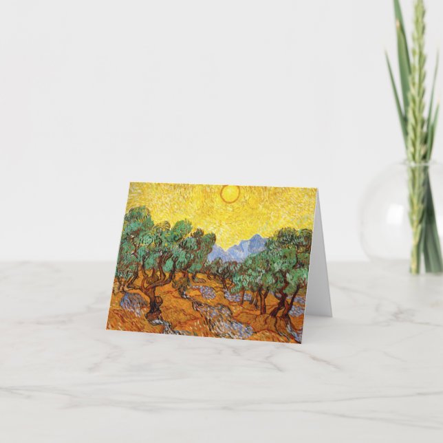 Carte de note Van Gogh Olive Trees (Devant)