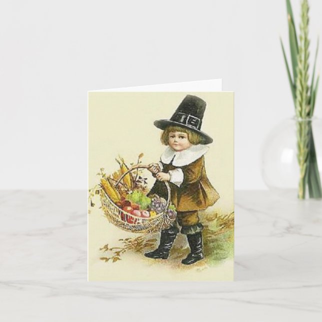 Carte de note victorienne de thanksgiving de (Devant)