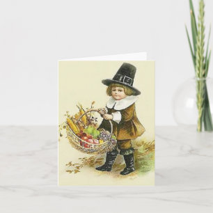 Carte de note victorienne de thanksgiving de