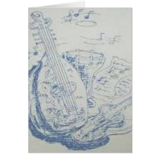 Carte de note vide à l'intérieur des instruments g (Devant)