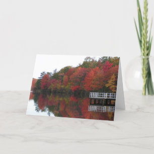 Carte de note vide du feuillage d'automne