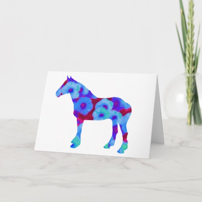 Carte de note vierge Pop Art Horse (Devant)