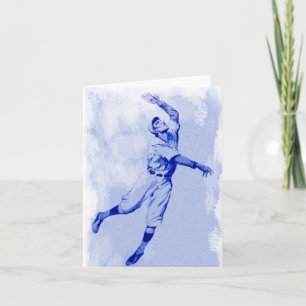 Carte de note vintage de base-ball