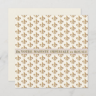 Carte de note vintage Imperial Fleur de lis