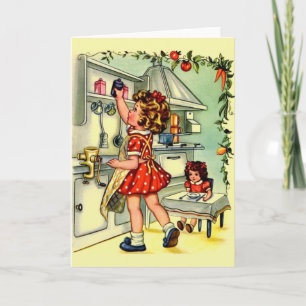 Carte de note vintage Little Homemaker