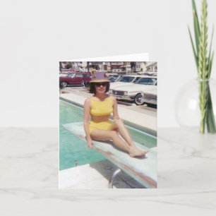 Carte de note vintage "Sur le Plonging Board"