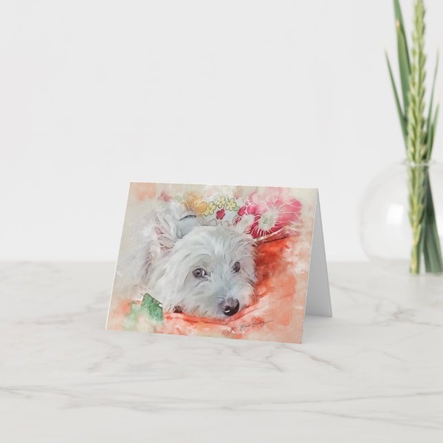 Carte de note Westie Lacey (Devant)