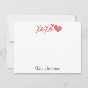 Carte de note Xoxo personnalisée