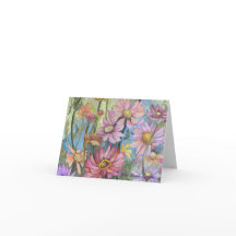 Carte de note Zinnia Multicolor