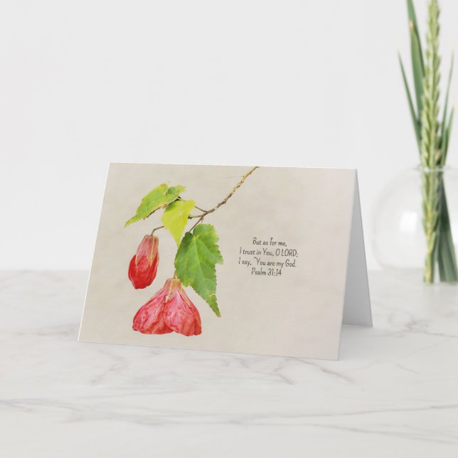 Carte de notes d'art Melancholy Flowers and Script (Devant)