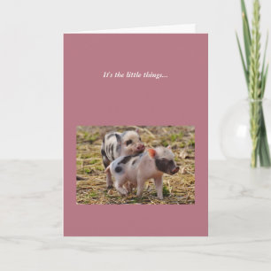 Carte de notes de cochon de porc mignon