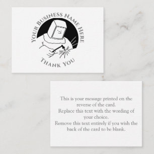 Carte de notes de forgeron ou de métallurgiste