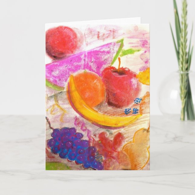Carte de notes de fruits juteux en Pastel par Brad (Devant)