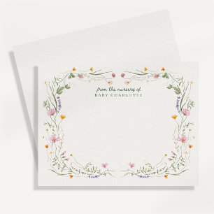Carte de notes de la nurserie Baby in Bloom Wildfl