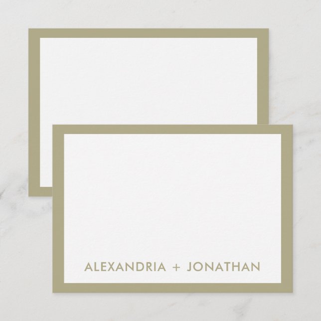 Carte de notes de remerciement pour les couples ty (Devant / Derrière)