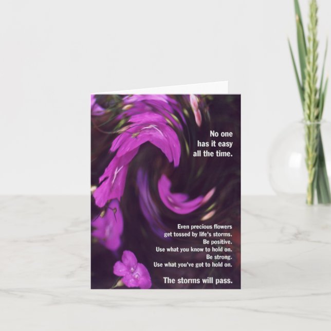 Carte de notes Fleurs Inspirationnelles 1 (Devant)