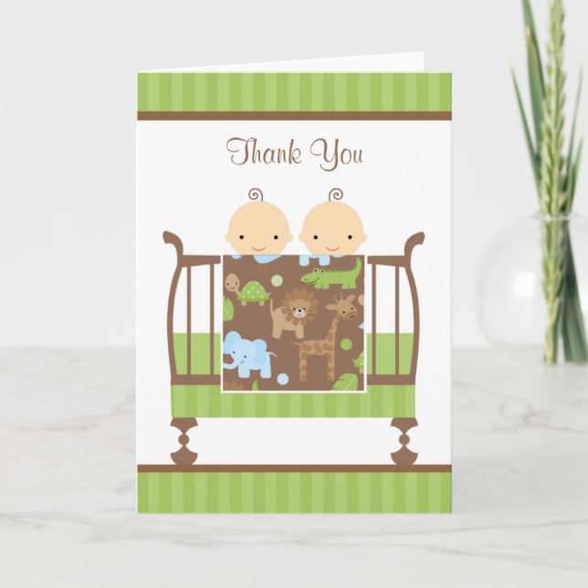 Carte de notes Jungle Crib Twins (Devant)