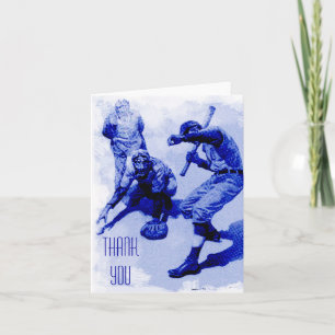 Carte de notes Merci aux joueurs vintages de baseb