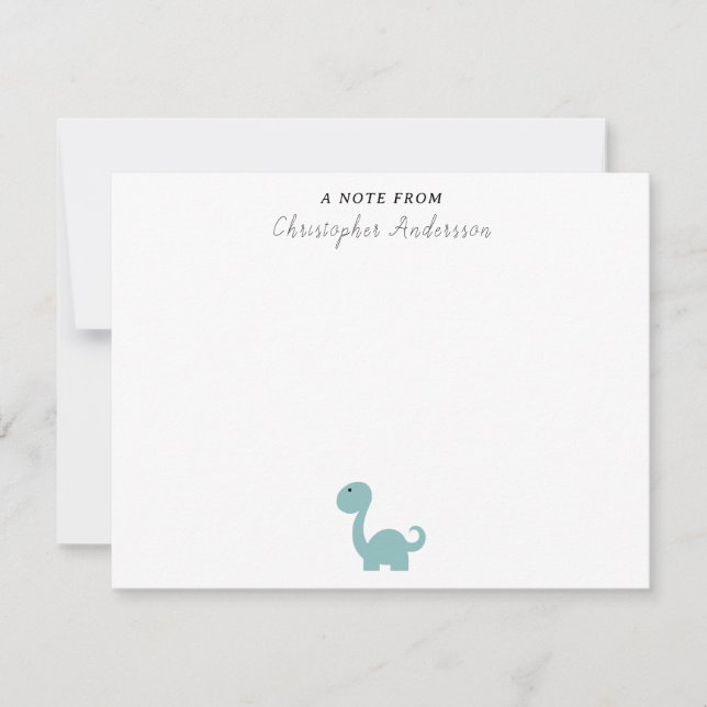Carte de notes pour le mignon Dinosaur Kid (Devant)