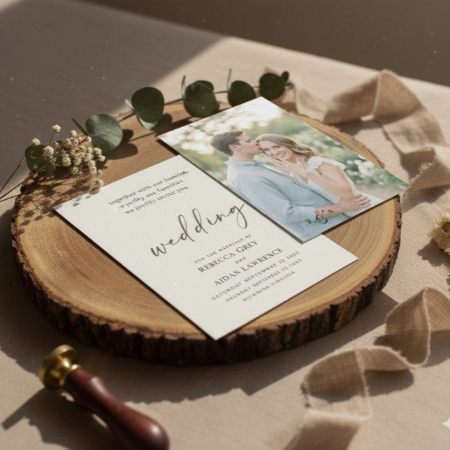 Carte de notification à plat "Save The Date" (Flat Save The Date Card)