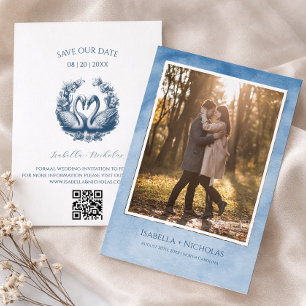 Carte de notification de mariage élégante avec pho