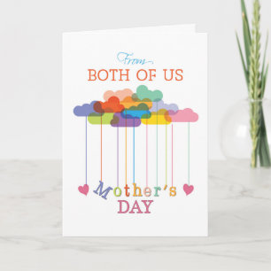 Carte De nous deux, Mignonne Mère's Day Rainbow Nuds