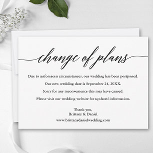 Carte de nouveau rendez-vous de mariage en calligr