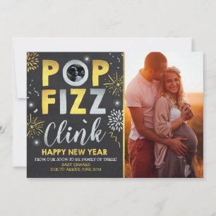 Carte de nouvelle année de Faire-part de grossesse