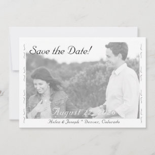 Carte de Nuit de Grace Mariage Noir et Blanc à Apl