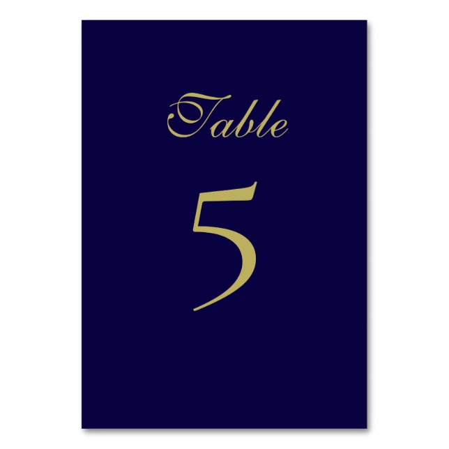 Carte de numéro de table bleue royale (Par défaut)