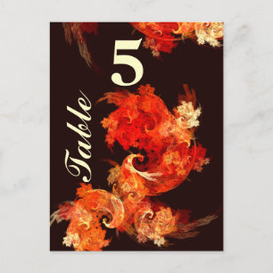 Carte de numéro de table Dancing Firebirds