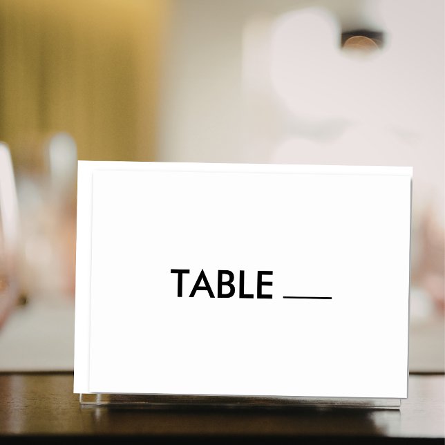 Carte de numéro de table de célébration horizontal (Horizontal Celebration General Table Number Card)