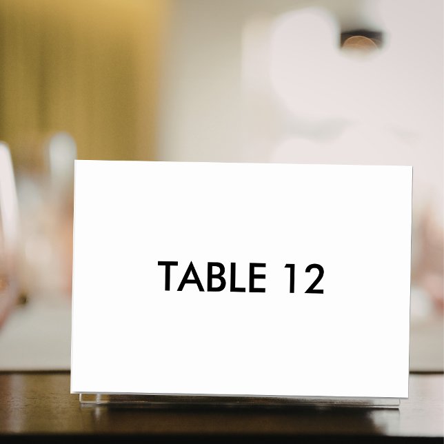 Carte de numéro de table de célébration horizontal (Horizontal Celebration Single Table Number Card)