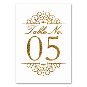 Carte de numéro de table de mariage à effet paille