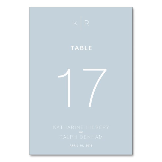Carte de numéro de table de Mariage bleu foncé mod (Par défaut)