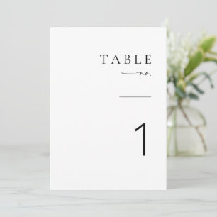 Carte de numéro de table de Mariage de script mini