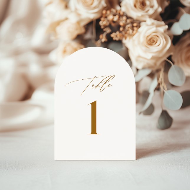 Carte de numéro de table de mariage élégant en bro (Créateur téléchargé)