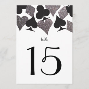 Carte de numéro de table de réception de mariage à