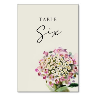 Carte de numéro de table du Mariage fleur sauvage