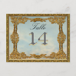 Carte de numéro de table élégante