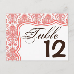 Carte de Numéro de Table Imprimé en Dentelle de Da