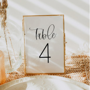 Carte de numéro de table JOLIE Minimalist Boho Sim