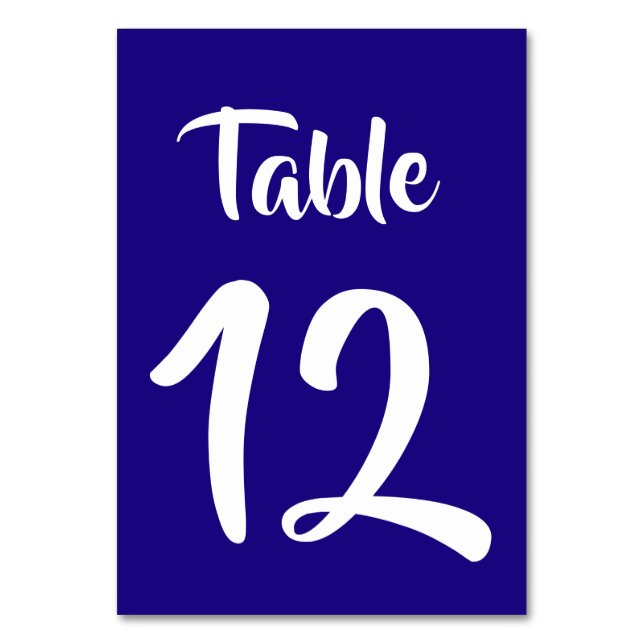 Carte de numéro de table Royal Blue Arrière - plan (Par défaut)