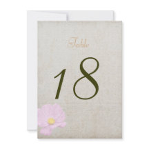 Carte de Numéro de Table Vintage Papier Simple Mar