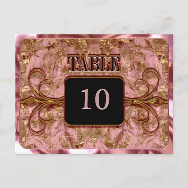 Carte de numéro de table Wimbley Blush Victorian (Devant)