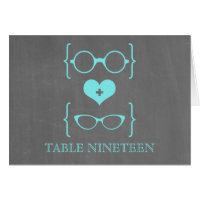 Carte de numéro de tableau de bord Aqua Geeky Glas