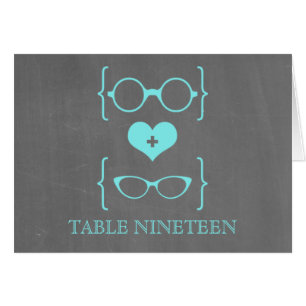 Carte de numéro de tableau de bord Aqua Geeky Glas