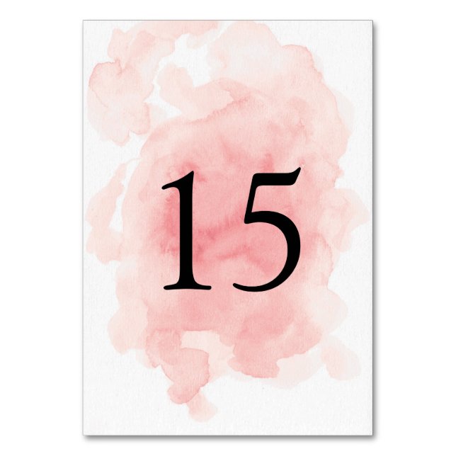 Carte de numéro de tableau de Mariage rose (Par défaut)