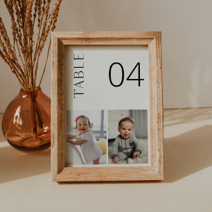 Carte de numéro de tableau de photos pour enfants